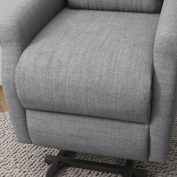 Homcom Power Lift Chair With Remote Control, Fabric Electric Recliner Chair, Grey