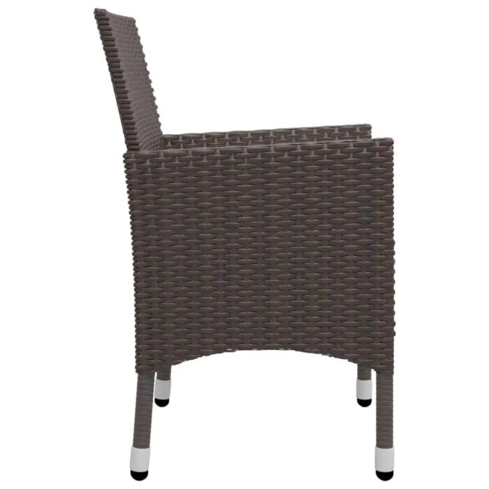 Vidaxl 5 Piece Garden Dining Set With Cushions Brown