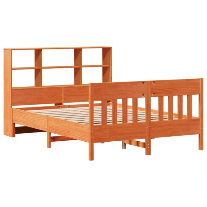 Vidaxl Bed Frame Without Mattress Wax Brown 160x200 Cm Solid Wood Pine
