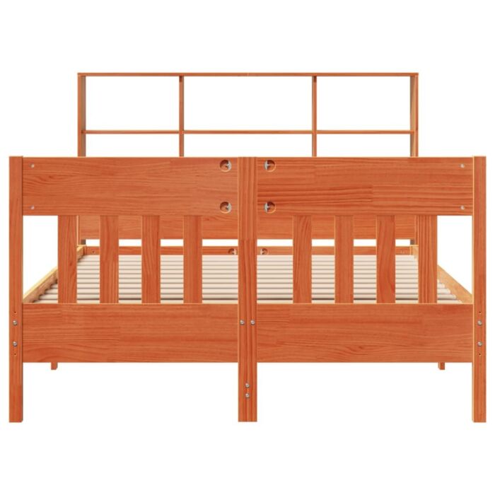 Vidaxl Bed Frame Without Mattress Wax Brown 160x200 Cm Solid Wood Pine
