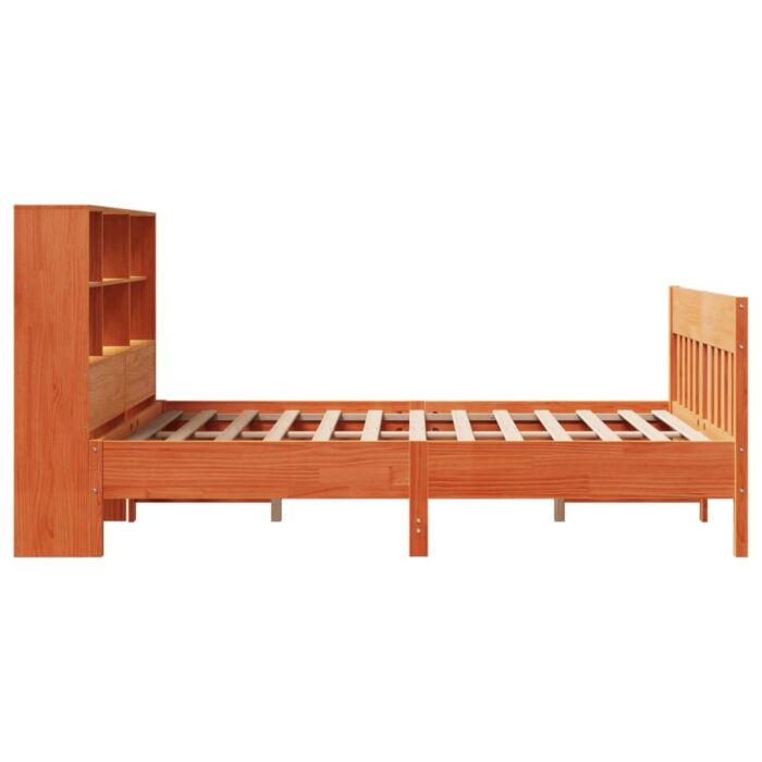 Vidaxl Bed Frame Without Mattress Wax Brown 160x200 Cm Solid Wood Pine