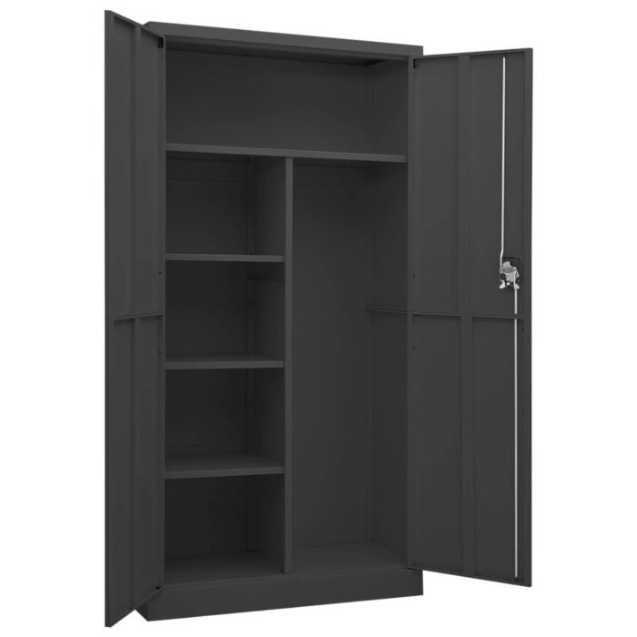 Vidaxl Locker Cabinet Anthracite 90x40x180 Cm Steel