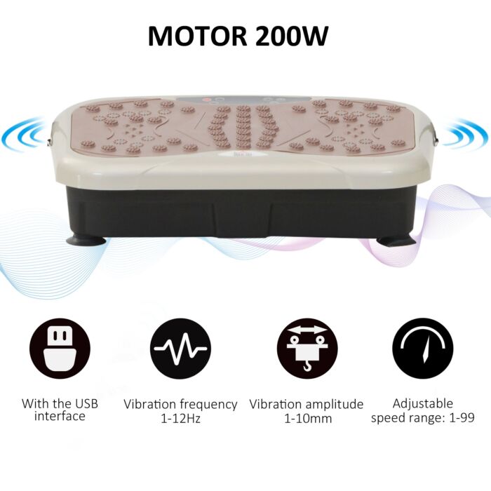 Homcom Vibration Plate Machine, 54l X 33w X 14hcm