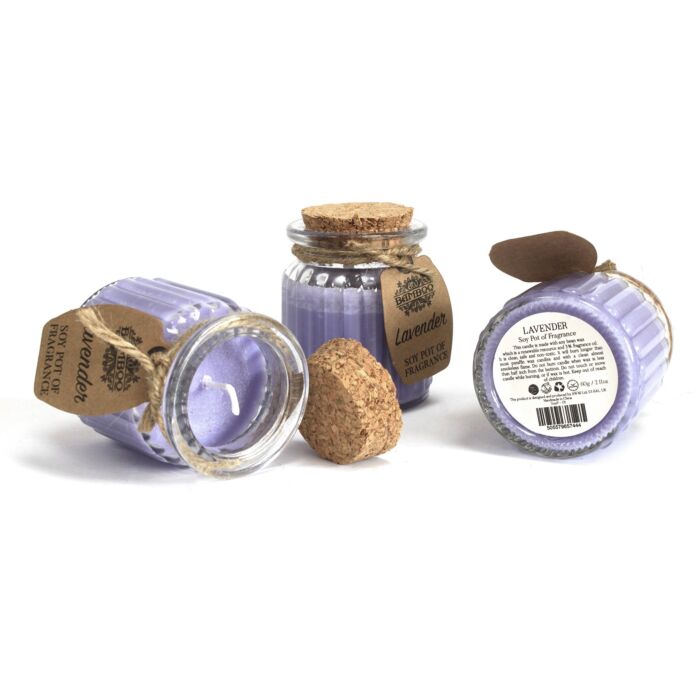 Lavender Soy Pot Of Fragrance Candles (pack Of 2)