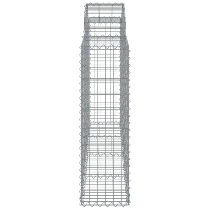 Vidaxl Arched Gabion Baskets 5 Pcs 200x30x100/120 Cm Galvanised Iron