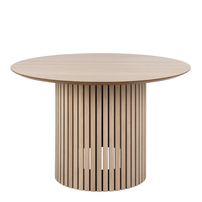 Linley Round Dining Table In White Oak
