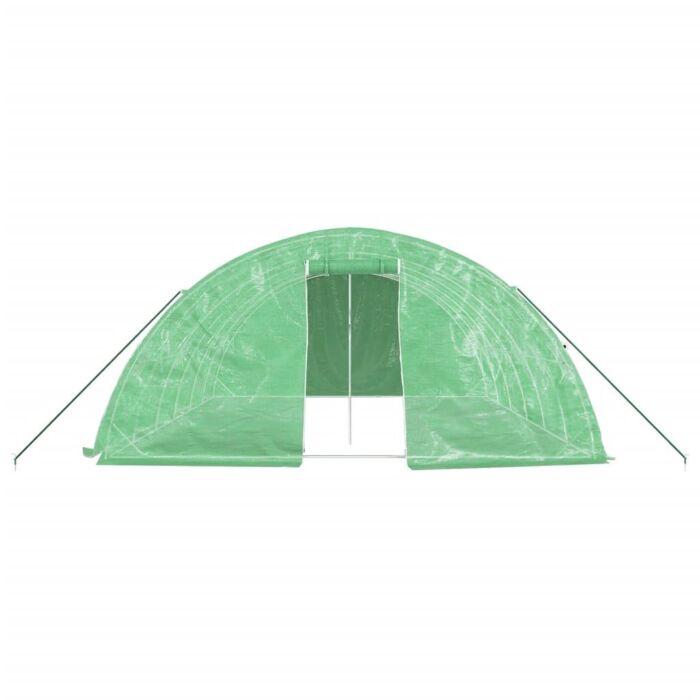 Vidaxl Greenhouse With Steel Frame Green 30 M² 6x5x2.3 M