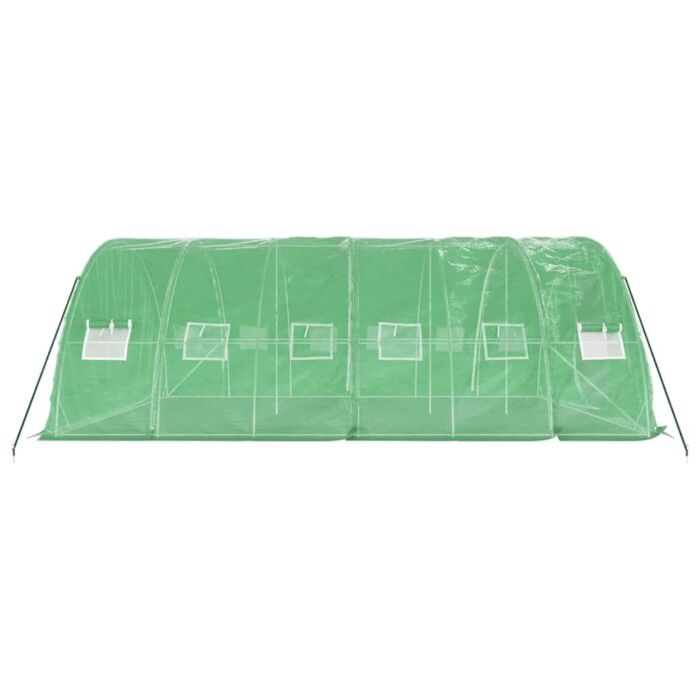 Vidaxl Greenhouse With Steel Frame Green 30 M² 6x5x2.3 M