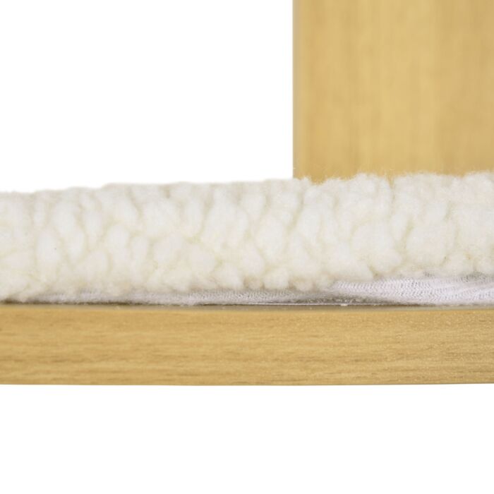 Pawhut Cat Tree For Indoor Cats, 4-layer Wall-mounted Shelf, Kitten Perch Climber Furniture With Cushions And Scratching Board, Oak