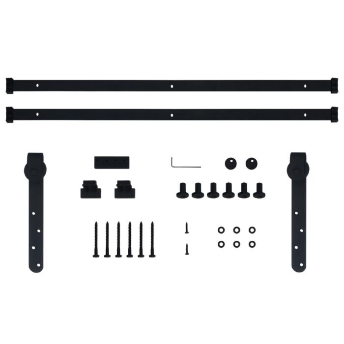 Vidaxl Mini Sliding Cabinet Door Kit Carbon Steel 200 Cm