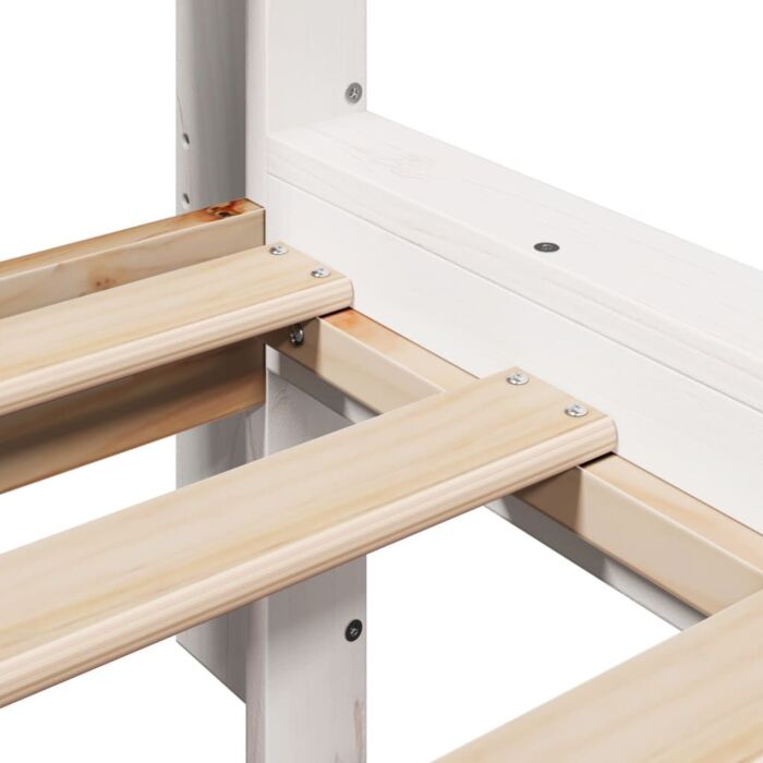 Vidaxl Bookcase Bed Without Mattress White 150x200 Cm King Size Solid Wood Pine