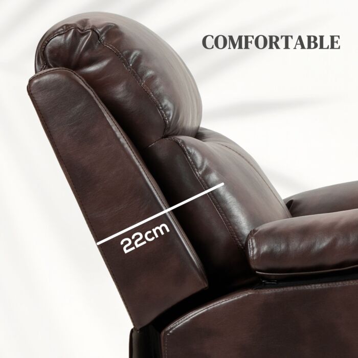 Homcom Riser And Recliner Chair, Lift Chair With Remote Control, Side Pockets, Pocket Spring, Dark Brown