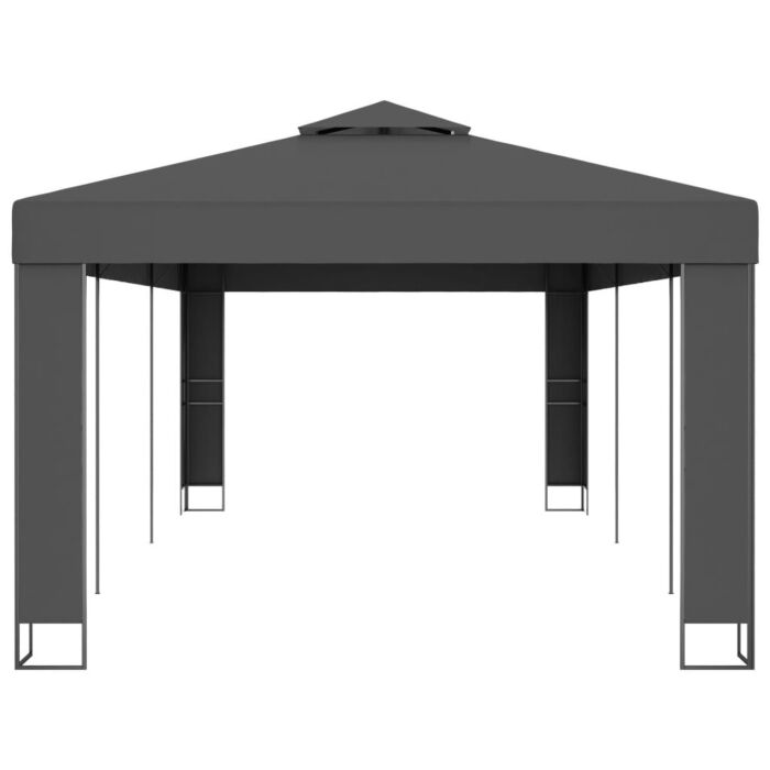 Vidaxl Gazebo With Double Roof 3x6 M Anthracite