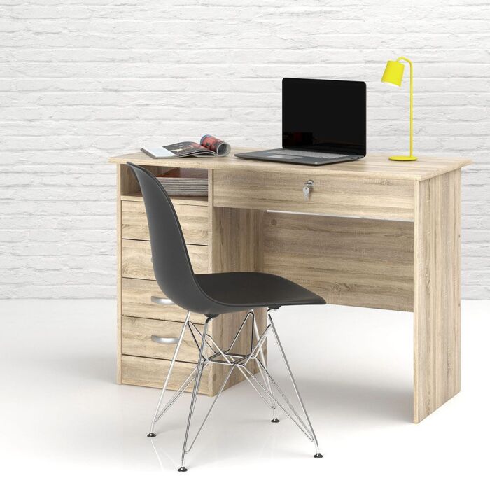 Function Plus Desk 5 Drawers In Oak