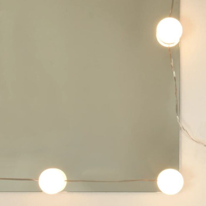 Vidaxl Dressing Table With Led Grey Sonoma 86.5x35x136 Cm