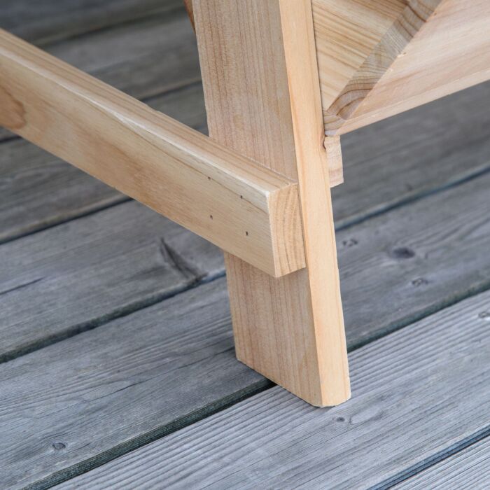 Outsunny Wood Raised Garden Bed, Outdoor Planter Box With Stand, Nonwoven Fabric For Vegetables, Herbs, Flowers, Natural