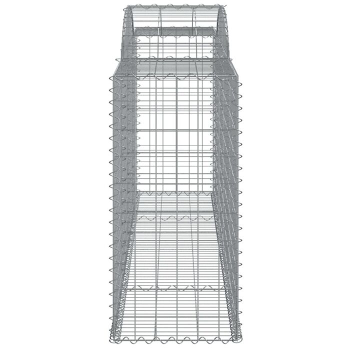 Vidaxl Arched Gabion Baskets 3 Pcs 300x50x100/120 Cm Galvanised Iron