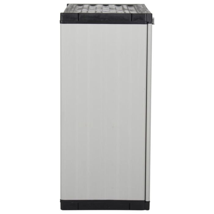 Vidaxl Garden Storage Cabinet With 1 Shelf Grey And Black 68x40x85 Cm