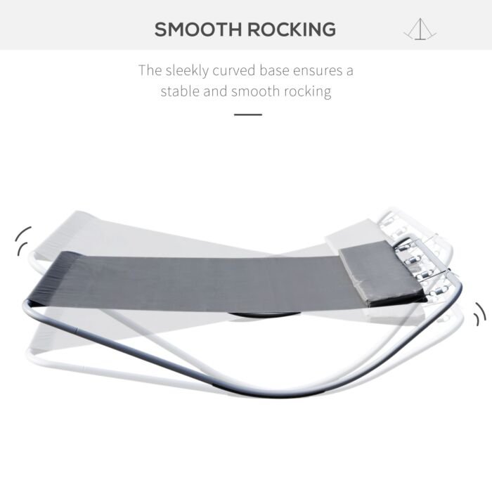 Outsunny Outdoor Double Rocking Bed Hammock-grey