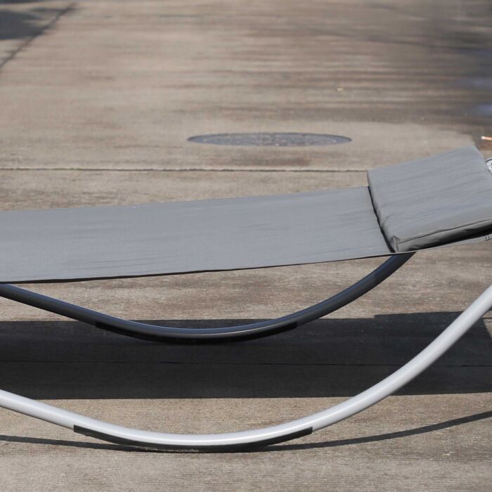 Outsunny Outdoor Double Rocking Bed Hammock-grey