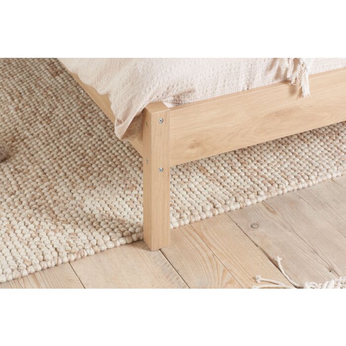 Croxley Double Rattan Bed Oak