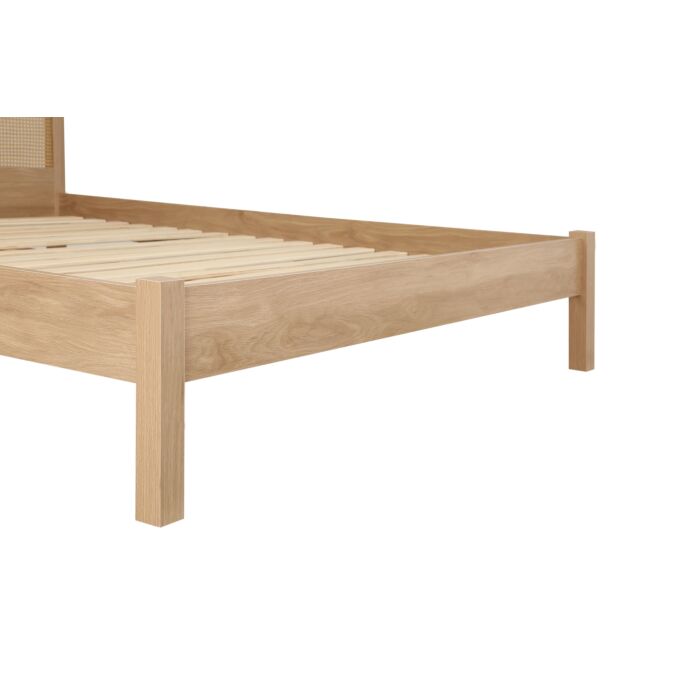 Croxley Double Rattan Bed Oak