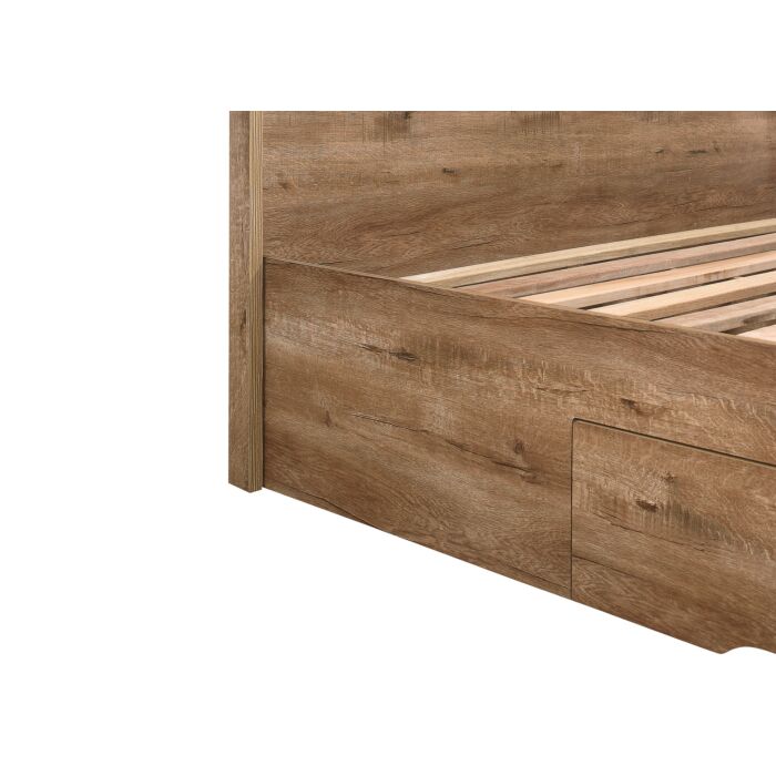 Stockwell Double Bed Rustic Oak