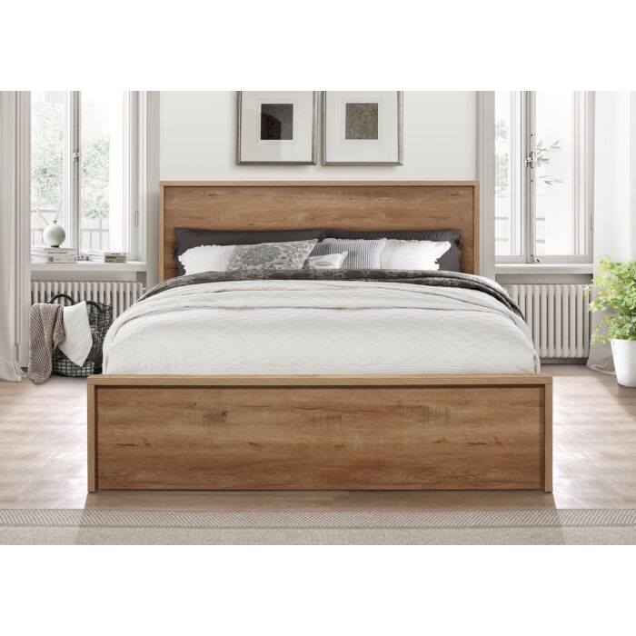 Stockwell Double Bed Rustic Oak