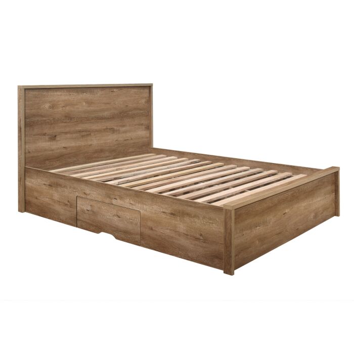 Stockwell Double Bed Rustic Oak