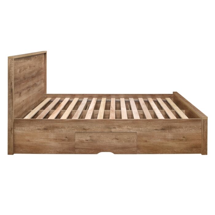 Stockwell Double Bed Rustic Oak