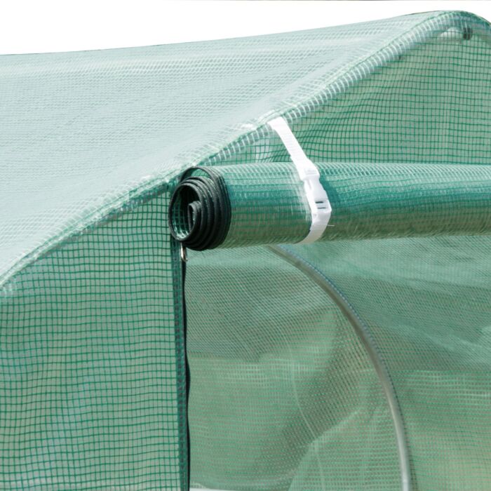 Outsunny Walk In Polytunnel Outdoor Garden Greenhouse With Windows And Door (3 X 2m)