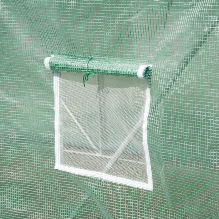 Outsunny Walk In Polytunnel Outdoor Garden Greenhouse With Windows And Door (3 X 2m)