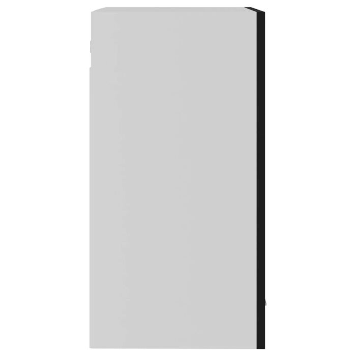 Vidaxl Hanging Glass Cabinet Black 40x31x60 Cm Engineered Wood
