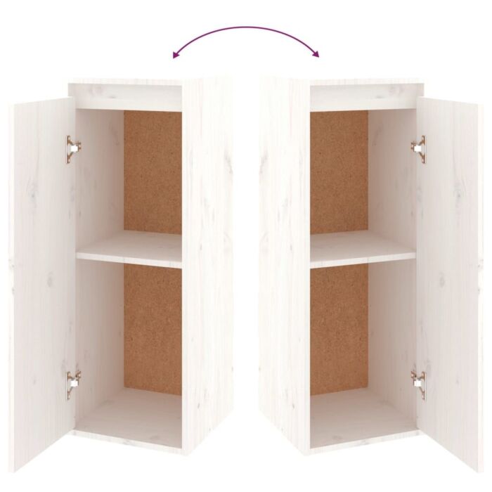 Vidaxl Tv Cabinets 6 Pcs White Solid Wood Pine