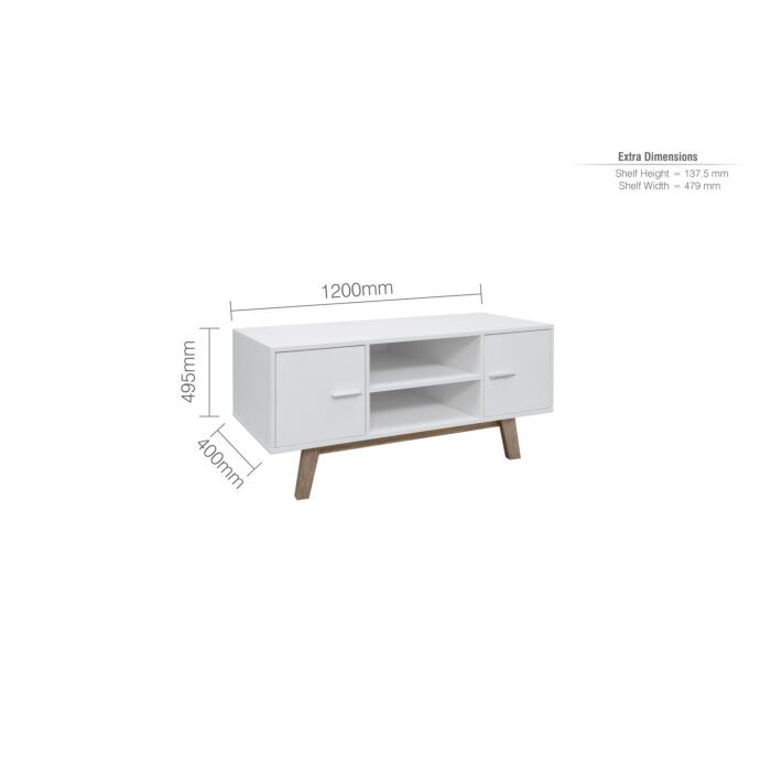 Shard Tv Unit White