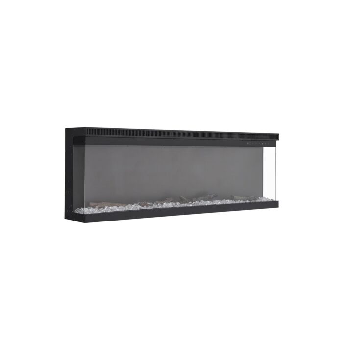 40inch 3 Side Electric Fireplace Borderless Wall Recessed Inset Electric Fireplace 1500w With 12 Flame Colours