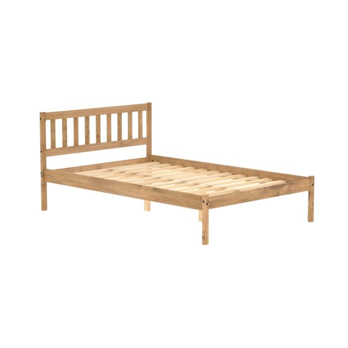 Lisbon Small Double Bed Brown