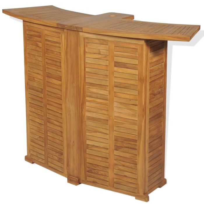 Vidaxl Folding Bar Table 155x53x105 Cm Solid Teak Wood