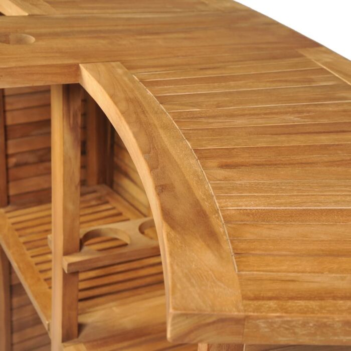 Vidaxl Folding Bar Table 155x53x105 Cm Solid Teak Wood