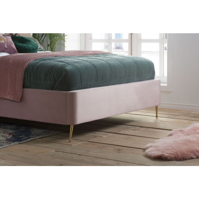 Lottie Double Ottoman Bed Pink