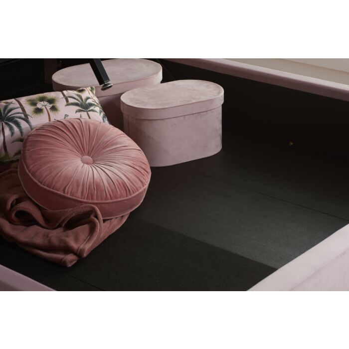 Lottie Double Ottoman Bed Pink