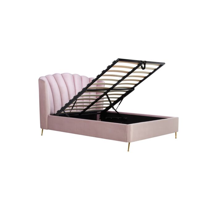 Lottie Double Ottoman Bed Pink