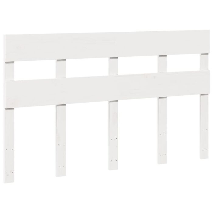 Vidaxl Bed Frame Without Mattress White 160x200 Cm Solid Wood Pine