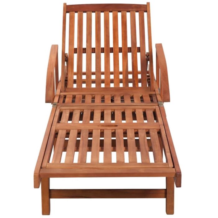 Vidaxl Sun Loungers 2 Pcs With Table Solid Acacia Wood