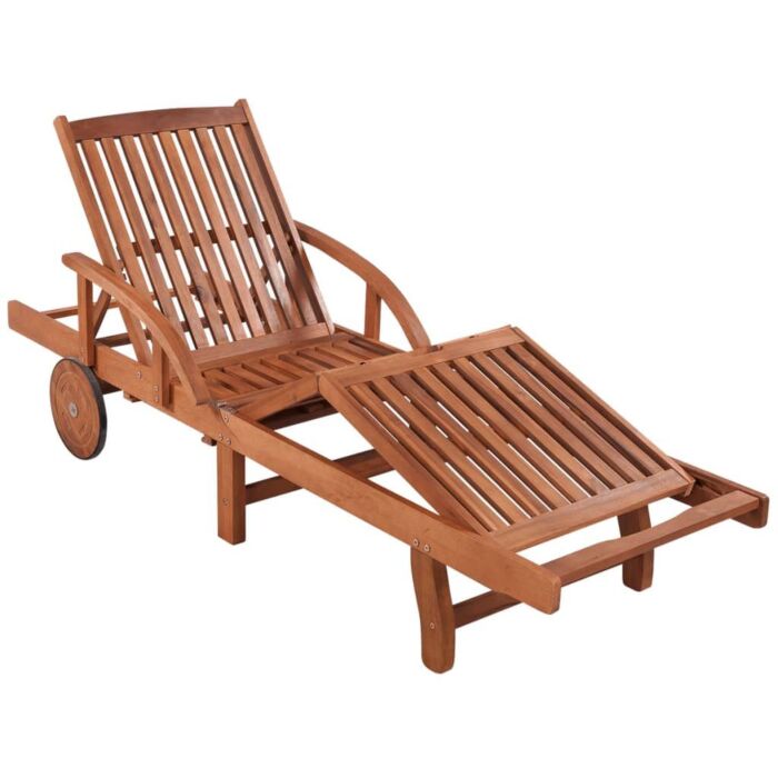 Vidaxl Sun Loungers 2 Pcs With Table Solid Acacia Wood