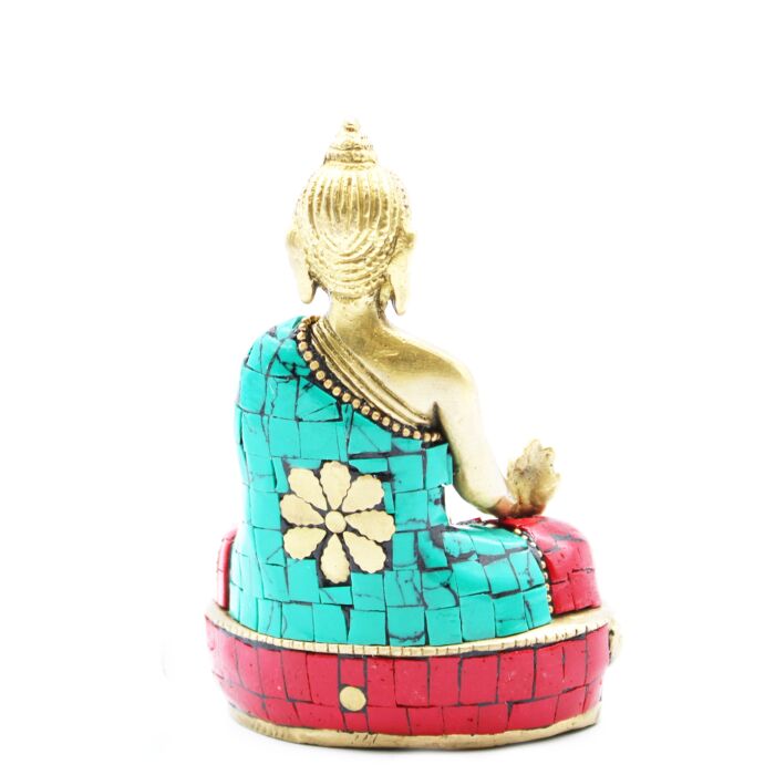 Brass Buddha Figure - Hands Down - 11.5 Cm