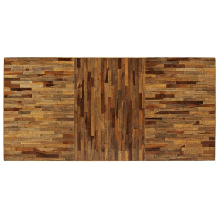 Vidaxl Dining Table Reclaimed Teak And Steel 180x90x76 Cm