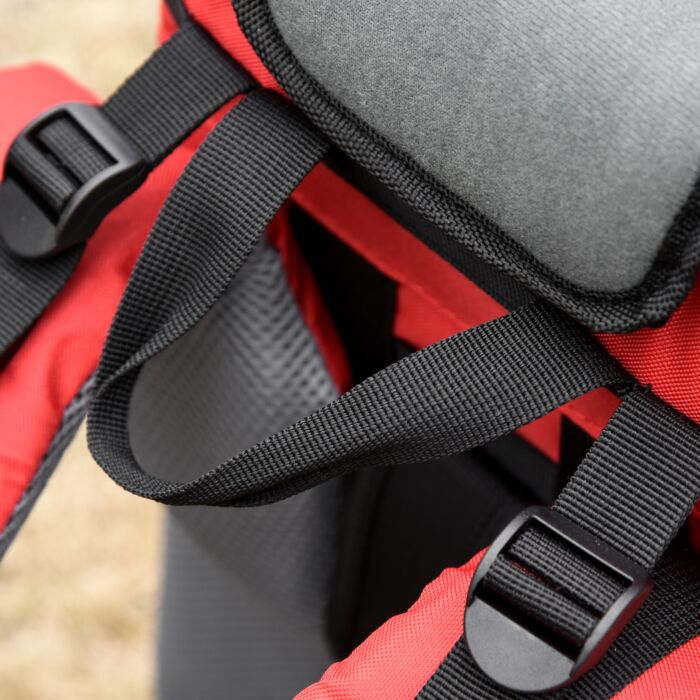 Homcom Baby Backpack Carrier Child Carrier With Ergonomic Hip Seat Detachable Rain Cover Adjustable Straps Stand For Toddlers Age 6 To 36 Months Red