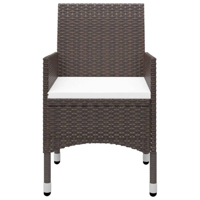 Vidaxl 5 Piece Garden Dining Set With Cushions Brown