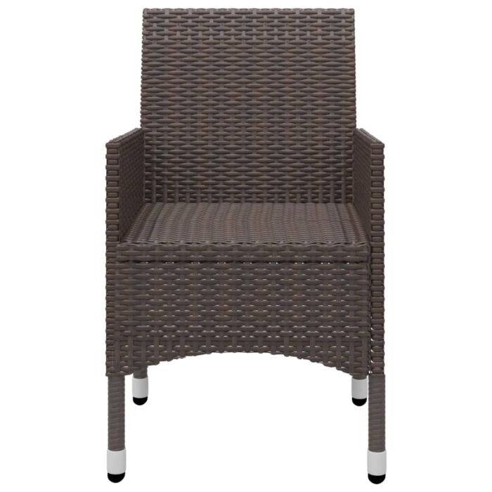 Vidaxl 5 Piece Garden Dining Set With Cushions Brown